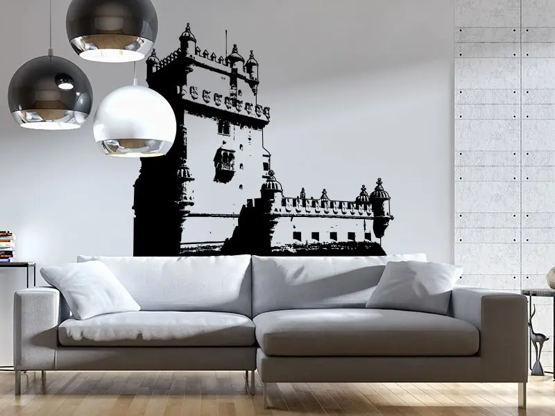 Sticker mural Emblèmes - Capitales Tour de Belem Portugal résultat en situation Sticker Tour de Belem Portugal