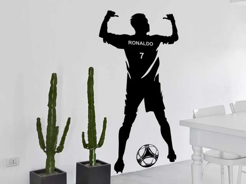 Sticker mural Football Joueur de Foot 2 résultat en situation Sticker Joueur de Foot 2