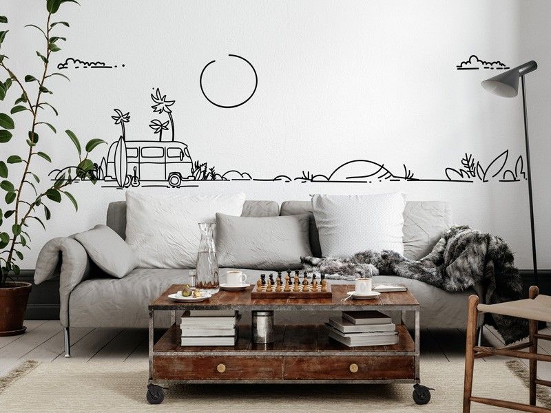 Sticker Paysage Surf