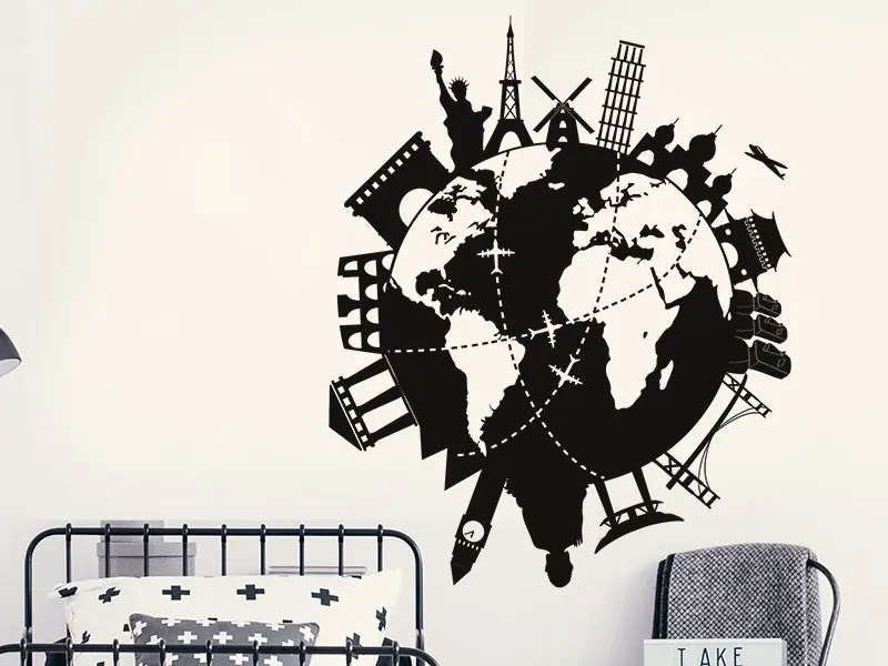 Sticker mural Emblèmes - Capitales Monuments du monde résultat en situation gros plan Sticker Monuments du monde