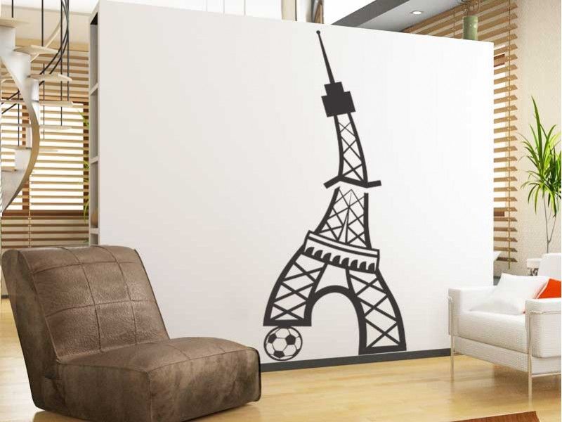 Autocolante de parede Futebol Torre Eiffel