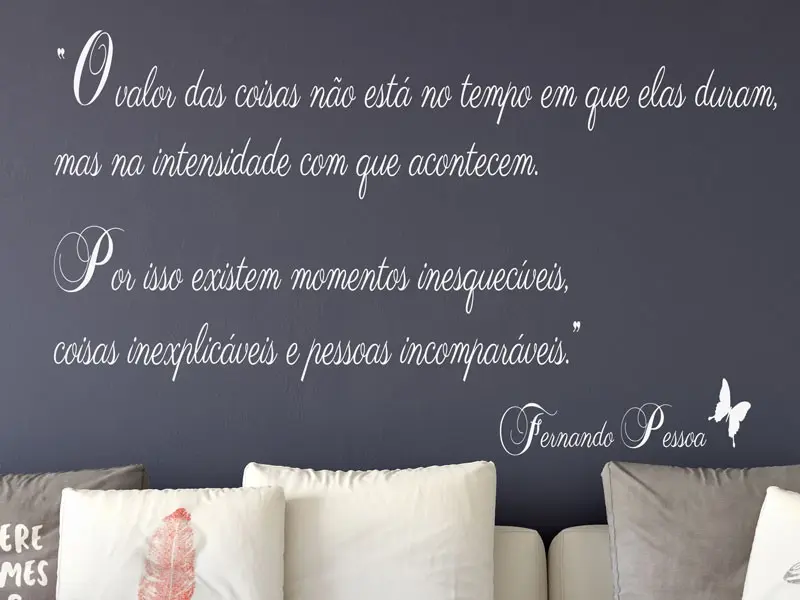 Autocolante Citação Fernando Pessoa résultat en situation gros plan Autocolante Citação Fernando Pessoa