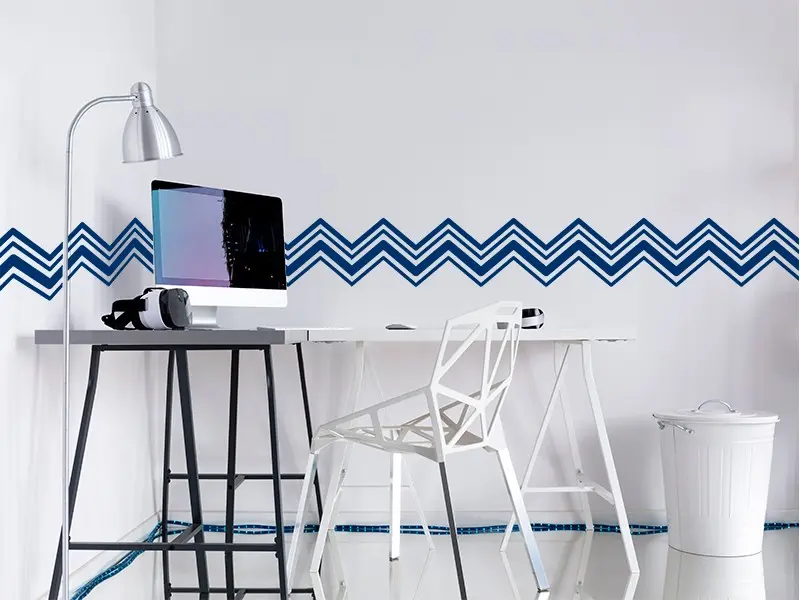 Sticker mural Déco Frise Géométrique masque aperçu du rendu final Sticker Frise Géométrique