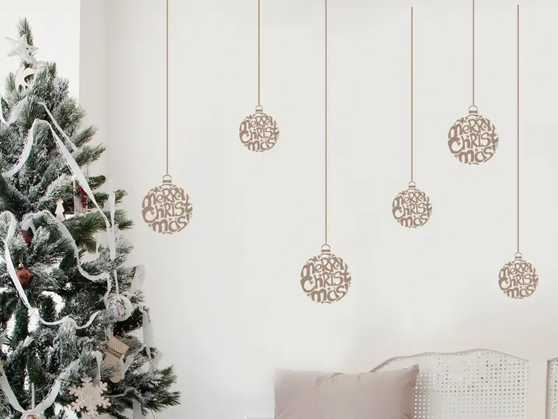 Autocolante Pack Bolas Merry Christmas