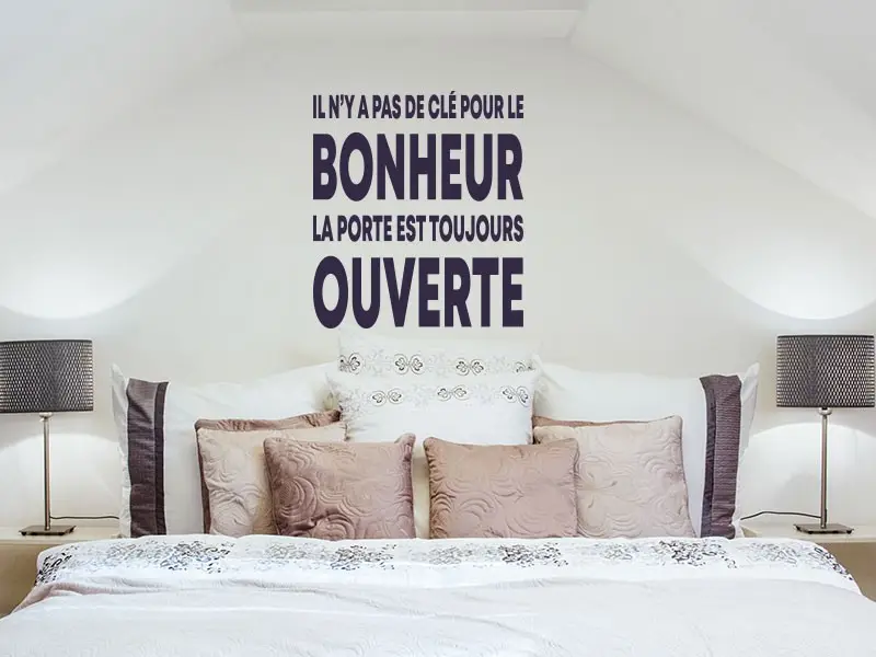 Autocolante de parede Citation Il n'y a pas de clé Autocolante de parede Citation Il n'y a pas de clé