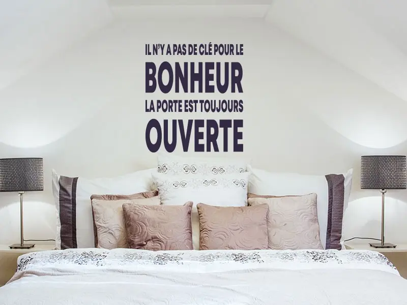 Sticker mural Motivation Citation Il n'y a pas de clé résultat en situation Sticker Citation Il n'y a pas de clé