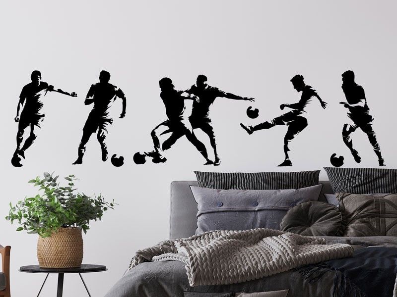 Autocolante de parede Pack 6 Jogadores de Futebol