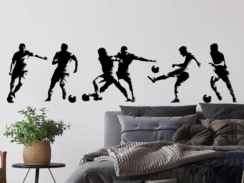 Sticker mural Football Kit 6 Joueurs de Football résultat en situation Sticker Kit 6 Joueurs de Football