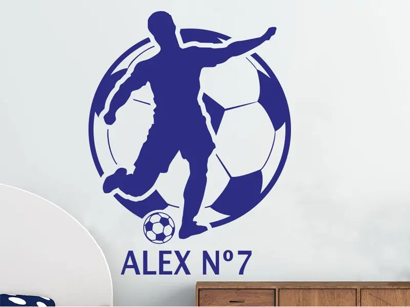 Sticker mural Football Football 5 résultat en situation gros plan Sticker Football 5