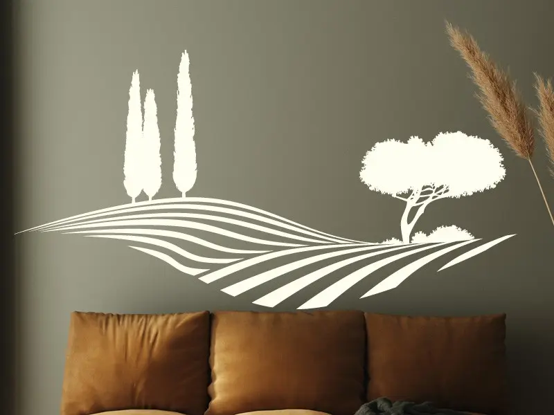 Sticker mural Paysages & Skylines Paysage de Provence 3 résultat en situation gros plan Sticker Paysage de Provence 3