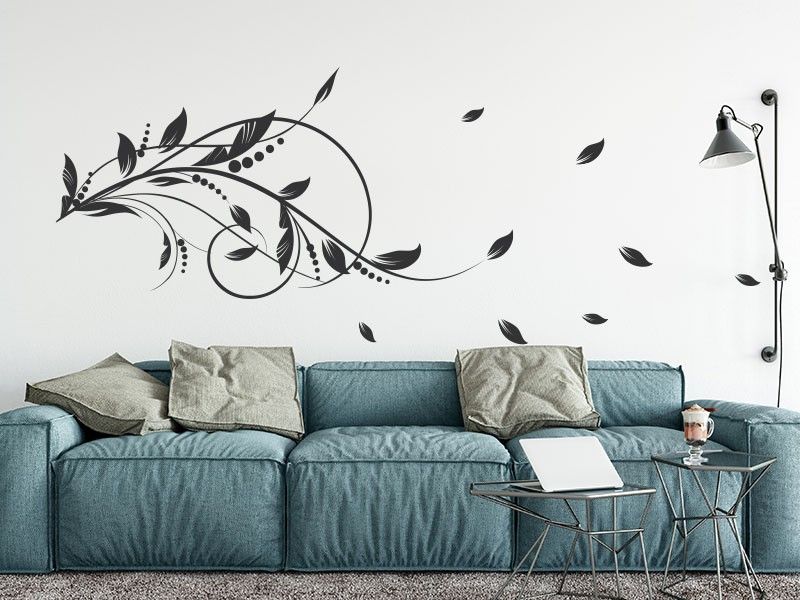 Sticker Ornement Floral d'Automne