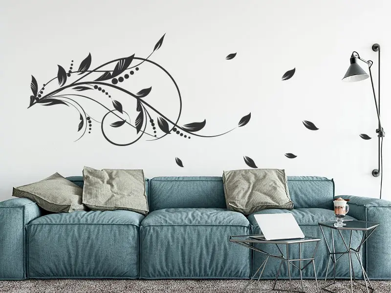 Sticker Ornement Floral d'Automne