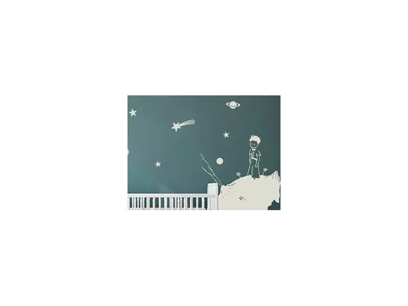 Sticker mural Petit Prince Le Petit Prince 2 résultat en situation gros plan Sticker Le Petit Prince 2