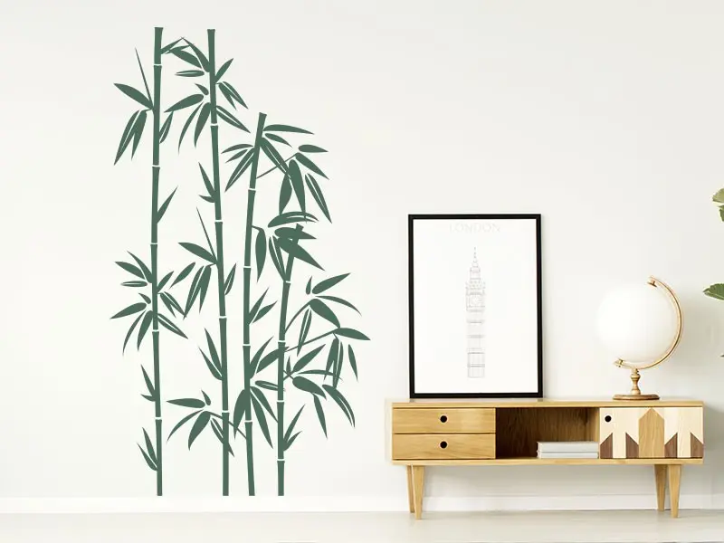 Sticker mural Bambou Bambou 8 résultat en situation Sticker Bambou 8