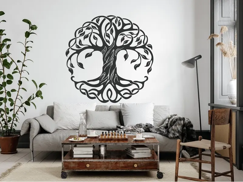 Sticker mural Stickers Arbre de vie Arbre de vie Mandala Celtique résultat en situation gros plan Sticker Arbre de vie Mandala Celtique