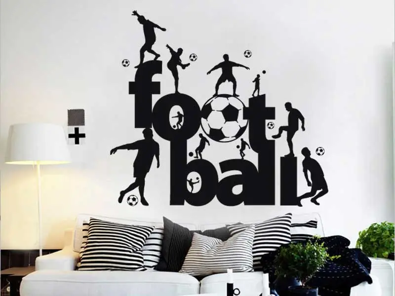 Sticker mural Football Fun résultat en situation