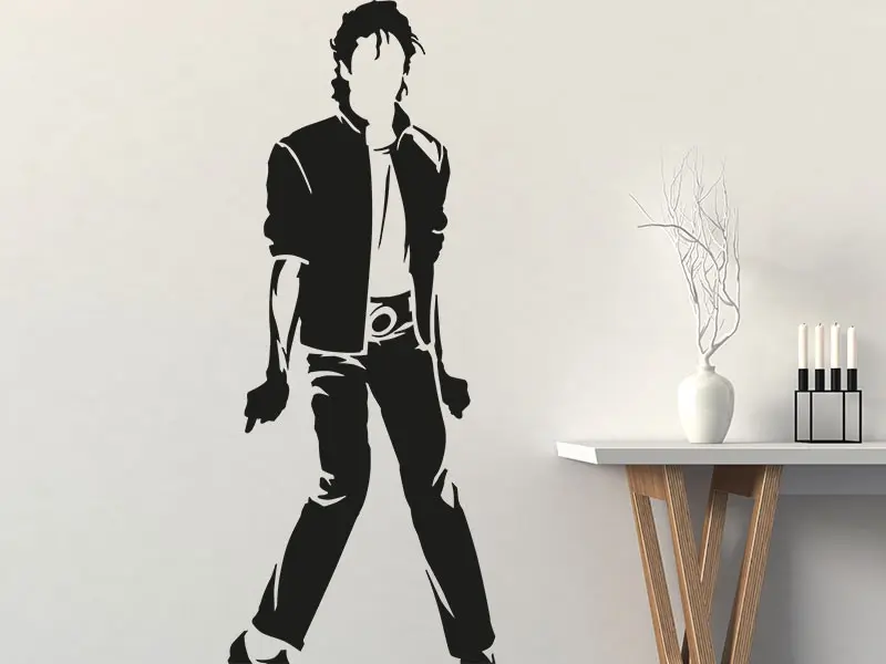 Sticker mural Célébrités Mickel Jackson Thriller résultat en situation gros plan Sticker Mickel Jackson Thriller