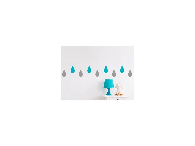 Sticker Frise Gouttes d'eau