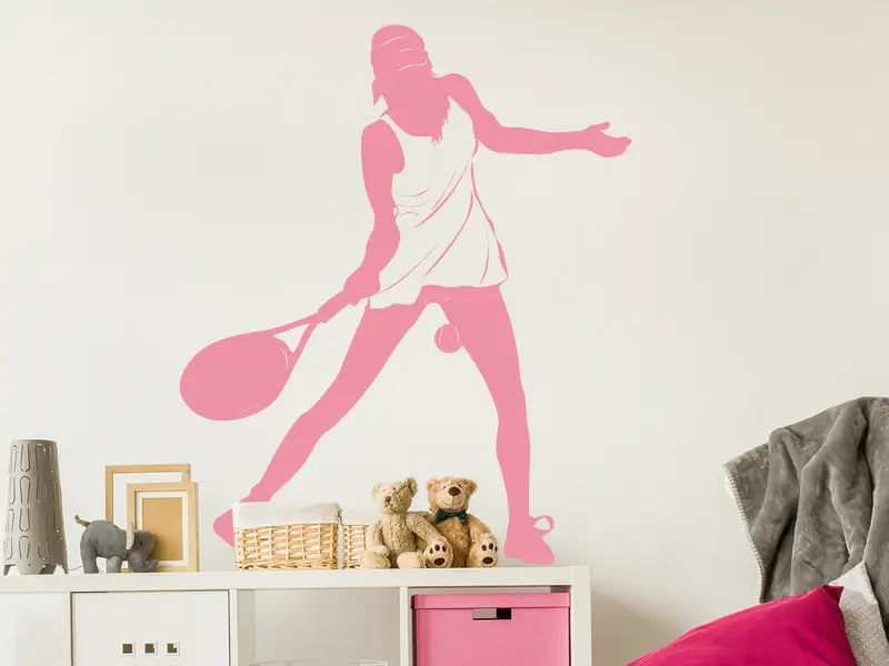 Sticker mural Stickers Sport Joueuse de Tennis résultat en situation Sticker Joueuse de Tennis