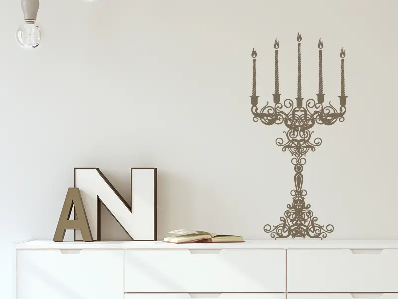 Sticker mural Meubles Chandelier résultat en situation Sticker Chandelier