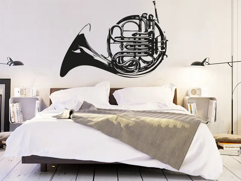 Sticker mural Instruments Instrument Cor résultat en situation Sticker Instrument Cor