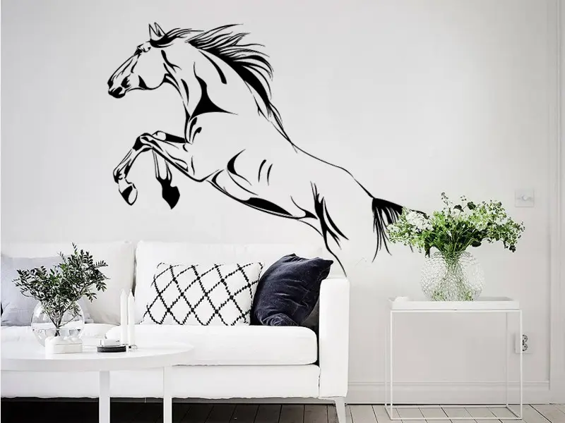 Sticker mural Sur la Terre Cheval résultat en situation Sticker Cheval