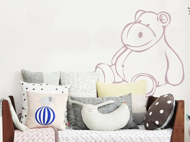 Sticker mural Oursons Ourson 2 résultat en situation Sticker Ourson 2