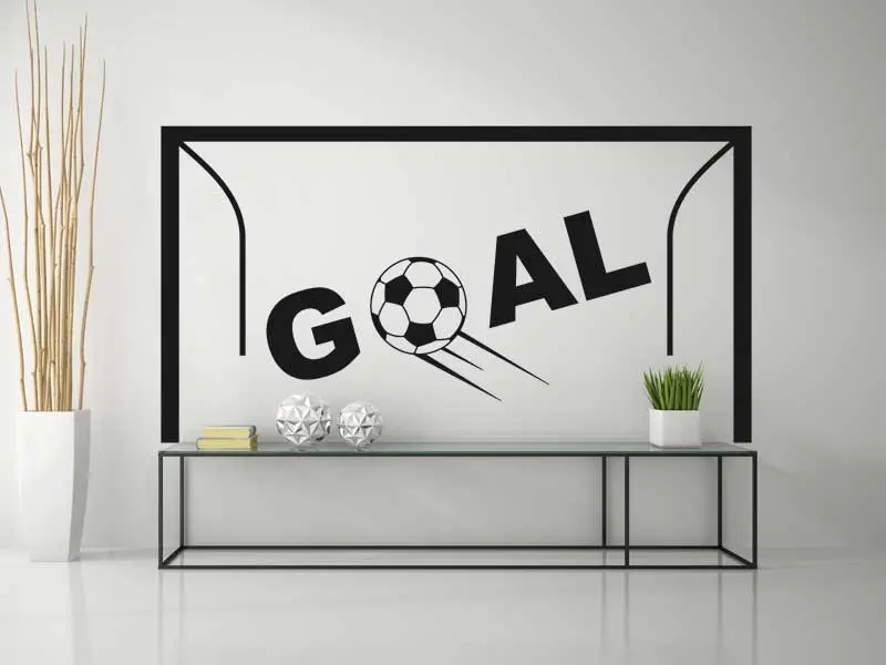 Sticker mural Cage de Foot Goal résultat en situation