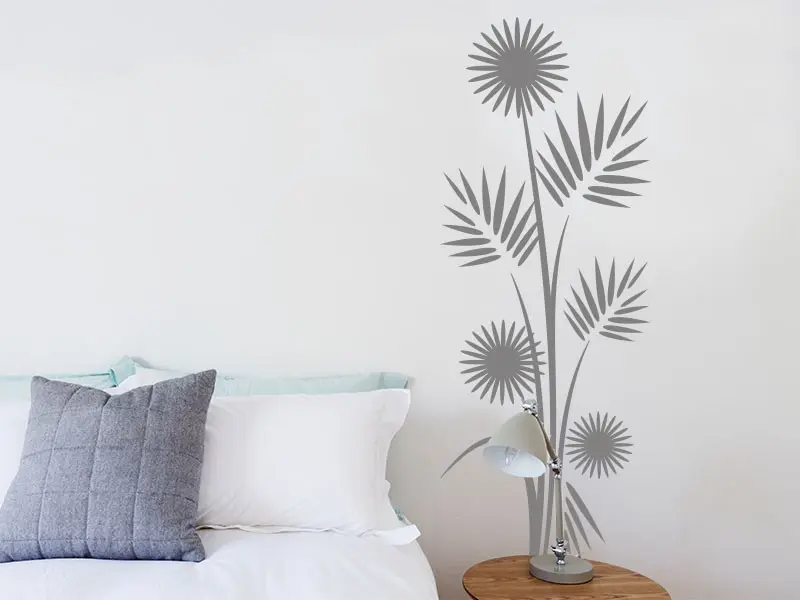 Sticker mural Stickers muraux fleurs Floral Fleurs Soleil résultat en situation gros plan Sticker Floral Fleurs Soleil