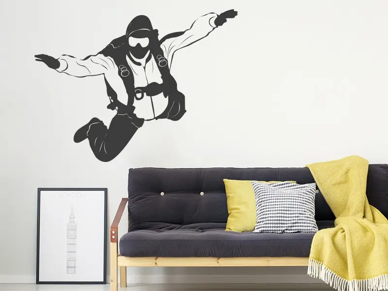 Sticker mural Autres Sports Parachutiste résultat en situation Sticker Parachutiste