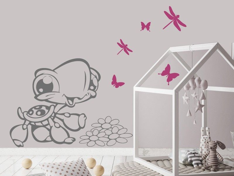 Autocolante de parede Tartaruga 2 Infantil