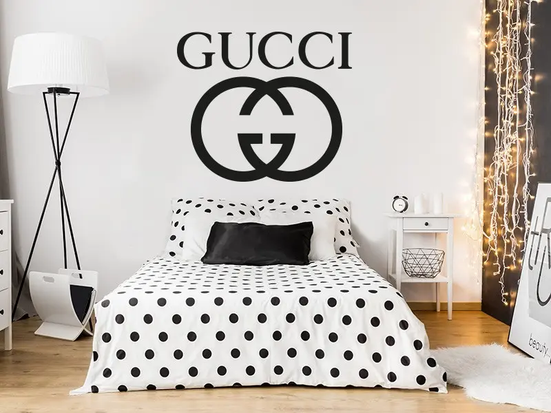 Sticker mural Gucci résultat en situation