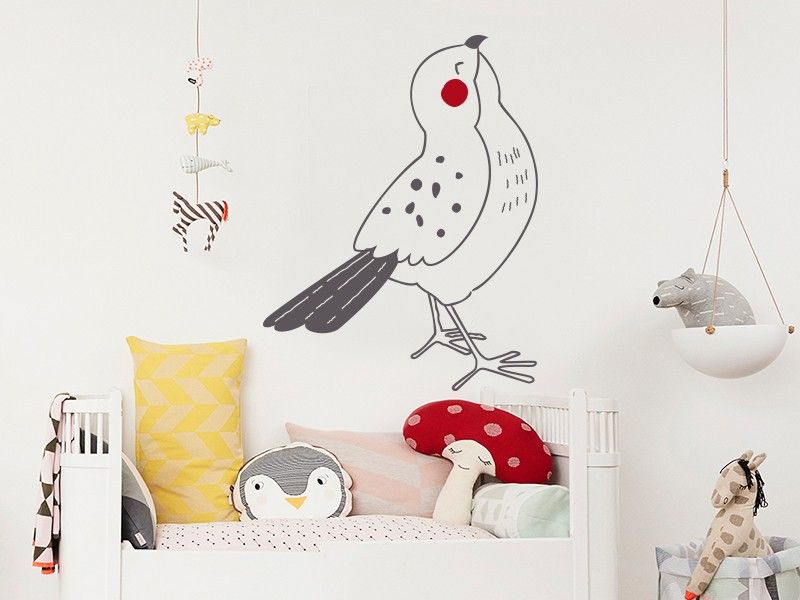 Sticker mural Petit Oiseau résultat en situation