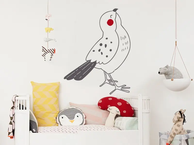 Sticker mural Stickers Oiseaux Petit Oiseau résultat en situation Sticker Petit Oiseau