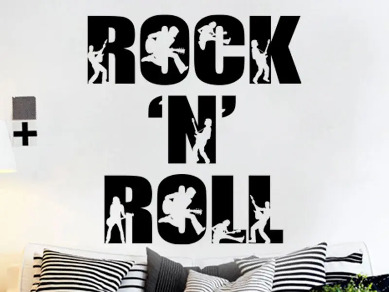 Autocolante Rock and Roll résultat en situation gros plan Autocolante Rock and Roll