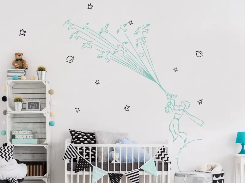 Sticker mural Petit Prince Le Petit Prince 3 résultat en situation Sticker Le Petit Prince 3