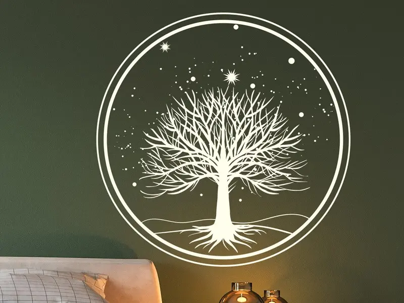 Sticker mural Stickers Arbre de vie Arbre de vie Spirituelle résultat en situation gros plan Sticker Arbre de vie Spirituelle