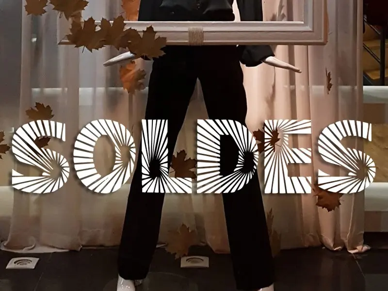 Sticker mural Saldos Soldes Lumière Soleil résultat en situation gros plan Sticker Soldes Lumière Soleil