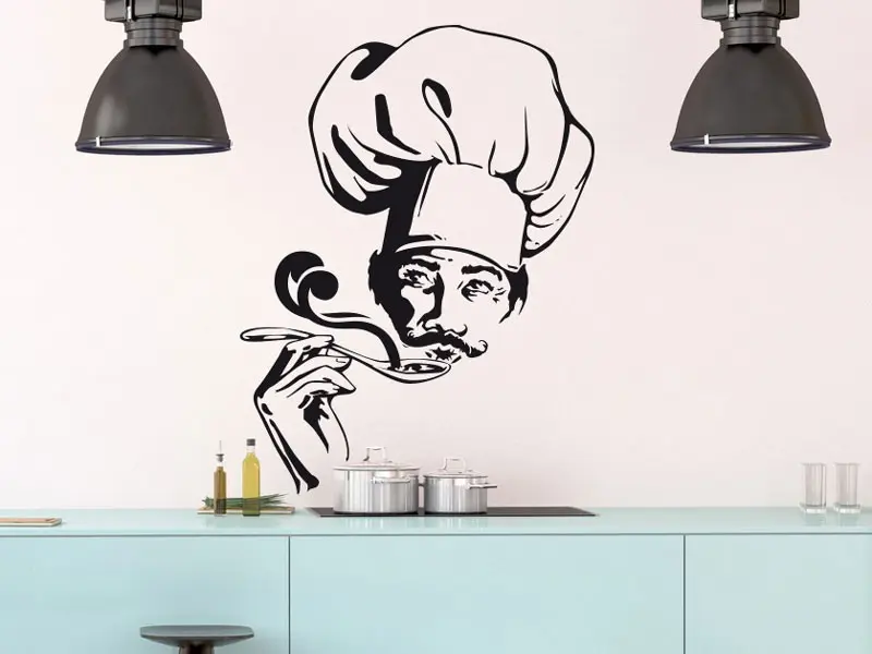 Sticker mural Chef 2 résultat en situation