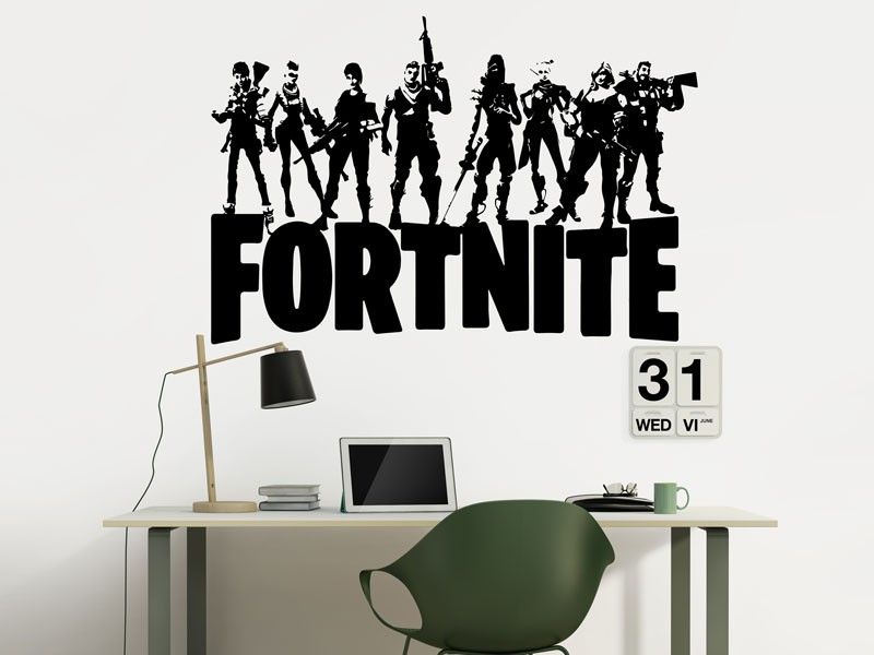 Sticker mural Fortnite résultat en situation