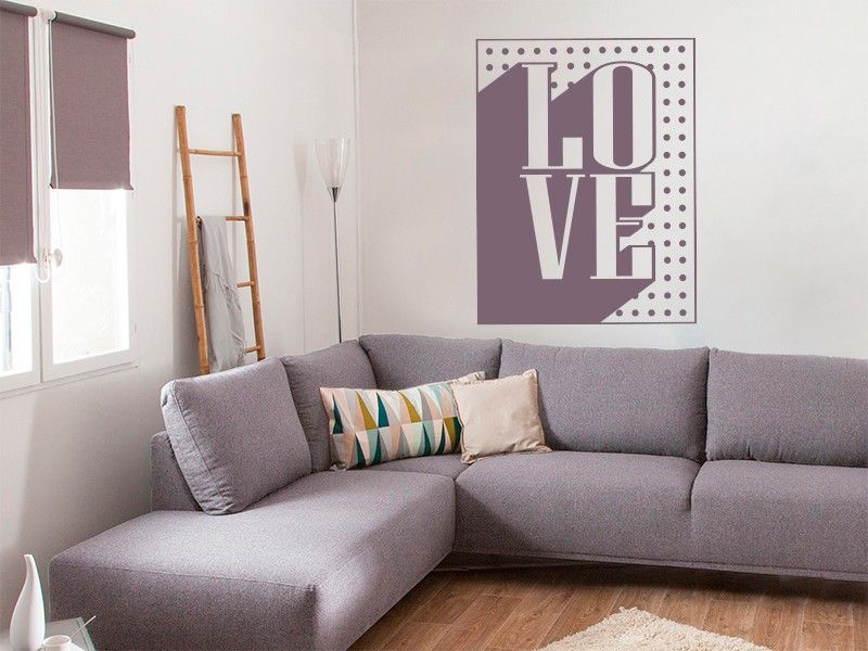 Sticker mural Pop Art Love résultat en situation