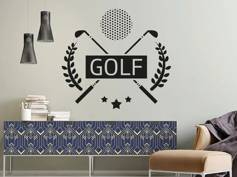 Sticker mural Autres Sports Golf résultat en situation Sticker Golf