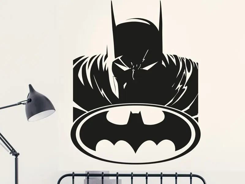 Autocolante Batman résultat en situation gros plan Autocolante Batman