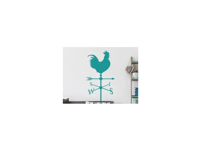 Sticker mural Vintage - Urbain Girouette résultat en situation gros plan Sticker Girouette