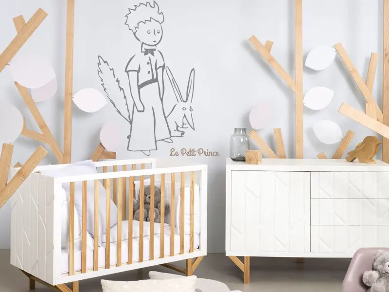 Sticker mural Le Petit Prince et Le Renard 2 résultat en situation Sticker mural Le Petit Prince et Le Renard 2 résultat en situation