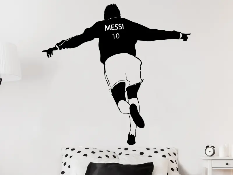 Sticker mural Football Joueur de Foot But résultat en situation Sticker Joueur de Foot But