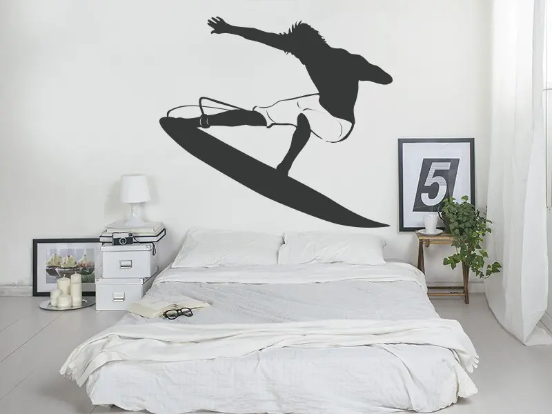 Sticker mural Surf Surfeur 3 résultat en situation Sticker Surfeur 3