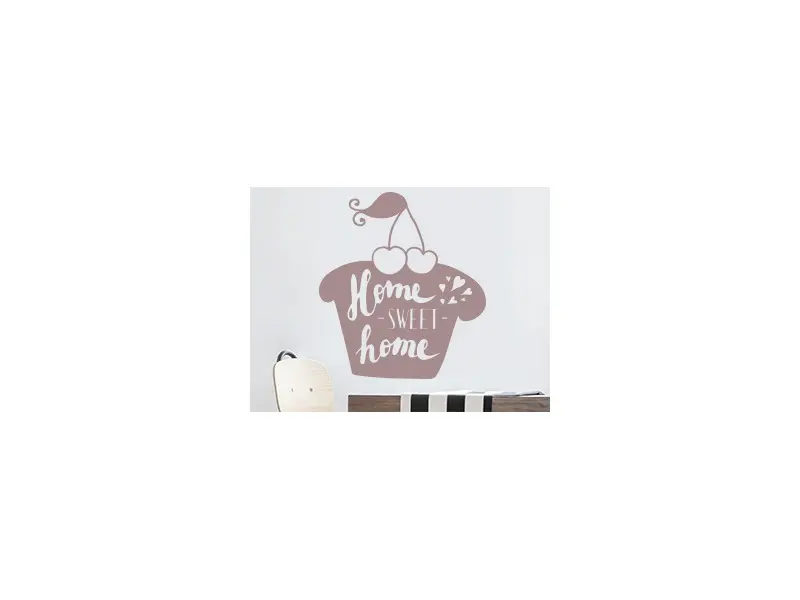 Sticker mural Textes & Recettes Cupckake résultat en situation gros plan Sticker Cupckake