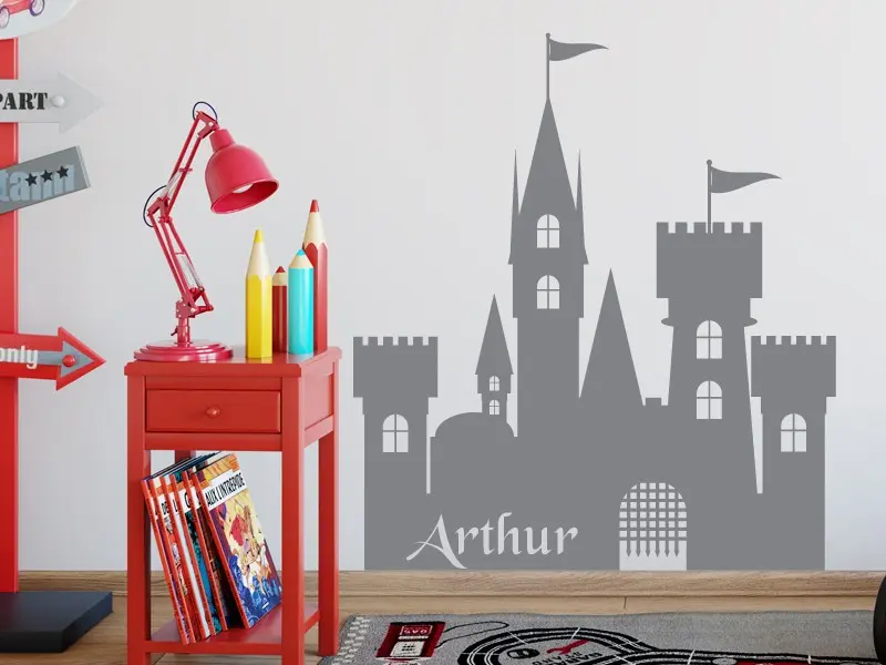 Sticker mural Chevaliers / Cowboys / Héros Château Fort résultat en situation Sticker Château Fort