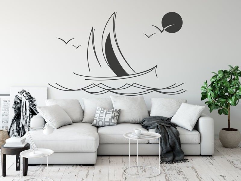Sticker Paysage Voilier